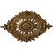 Ekena Millwork Antonio Ceiling Medallion, Hand-Painted Pale Gold, 35 7/8"W x 22 1/2"H x 4 3/8"P CM35X22ANPAS - alternate 1